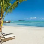 Schönes Resort am Strand von Mauritius